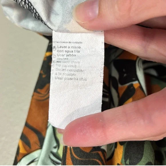 Jungle Animal Print Boho Leaf Top Women's Small Buttery Soft‎ Stretch Blouse - Picture 8 of 8